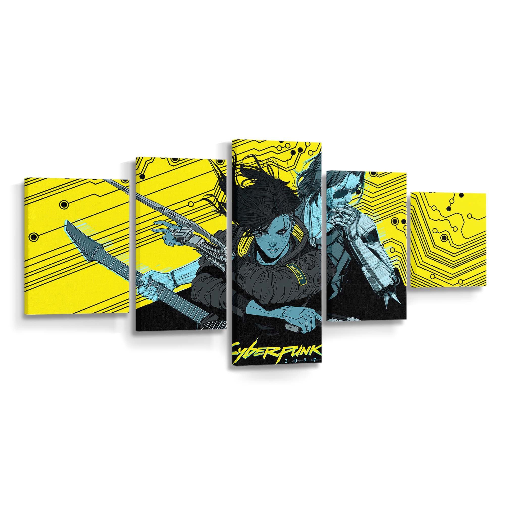 cyberpunk 2077 yellow art 4k bd